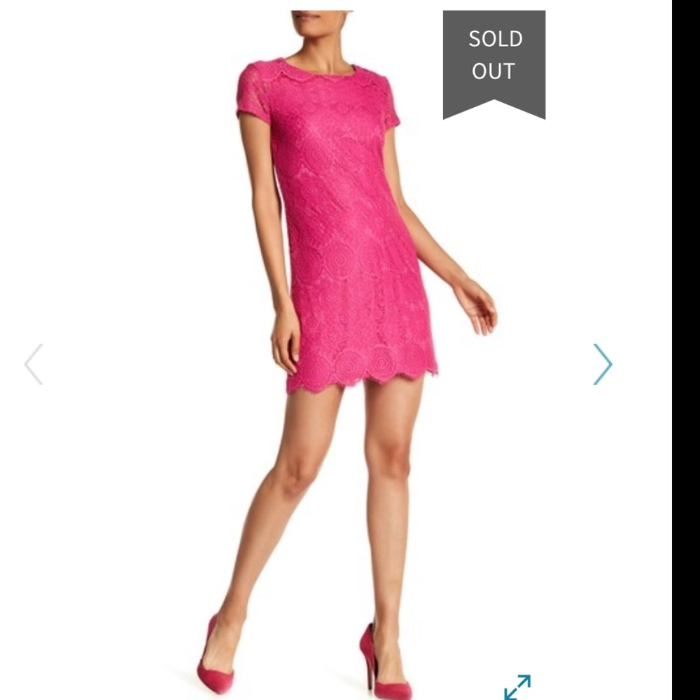 Pink shift dress